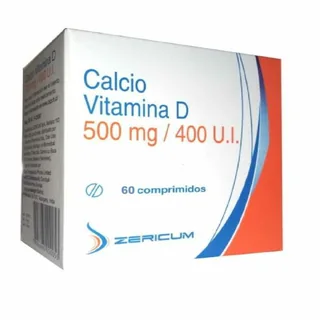 Envase de Calcio 400 mg / vitamina d 400 U.I x comp zericum cenabast