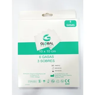 Envase de Gasa esteril no tejida 10 x 10 cm x 2 unidades lbf
