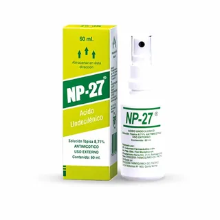 Envase de NP-27 sol spray 8,71% x 60ml antimicotico