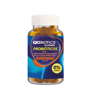 Envase de Gummies probiotico 6 ufc x 60 und qg biotics