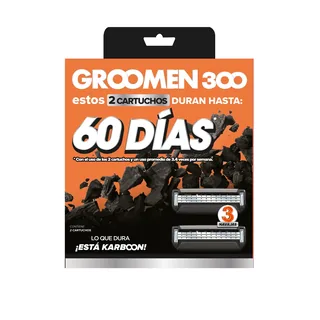 Envase de Cartucho de respuesto x 2 un groomen 300 genoma lab