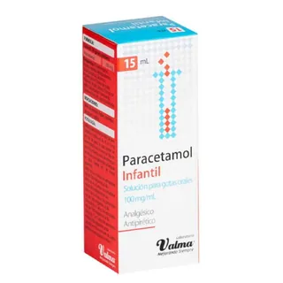 Envase de Paracetamol gotas 100 mg / ml x 15 ml