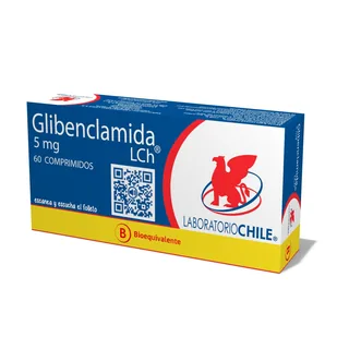 Envase de Glibenclamida 5 mg x 60 comprimidos