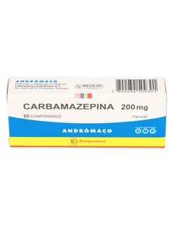Envase de Carbamazepina 200 mg x 20 comp