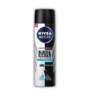 Envase de Nivea men spray sens prot black&w 150ml