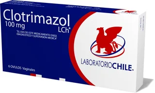 Envase de Clotrimazol ovulos 100 mg x 6