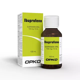 Envase de Ibuprofeno 100 mg / 5 ml x 100 ml