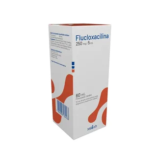 Envase de Flucloxacilina 250 mg / 5 ml x 60 ml