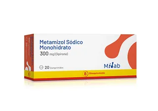 Envase de Metamizol sodico 300 mg x 20 comprimidos