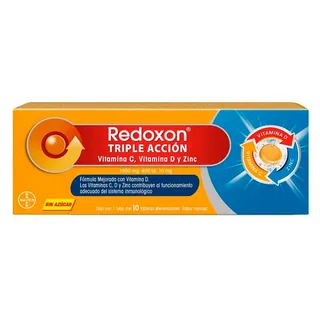 Envase de Redoxon triple accion x 10 comp bayer