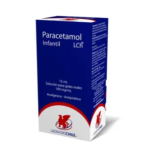Envase de Paracetamol infantil 100 mg/ ml x 15 ml