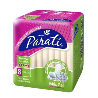 Envase de Para ti toalla normal sin Alas x 8