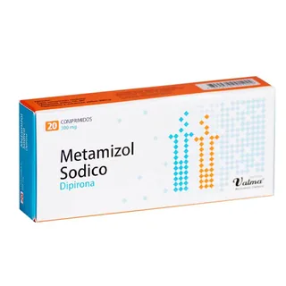 Envase de Metamizol 300 mg x 20 comprimidos valma