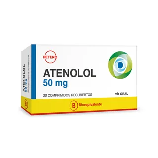 Envase de Atenolol 50 mg x 20 comprimidos