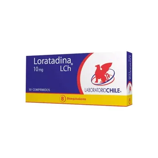 Envase de Loratadina 10 mg x 30 comprimidos