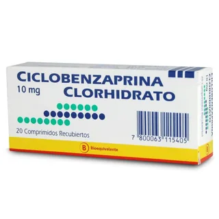 Envase de Ciclobenzaprina comp 10 mg x 20 comprimidos mintlab