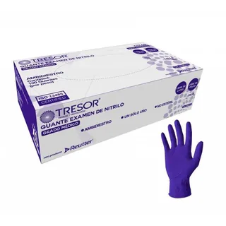 Envase de Guante nitrilo azul talla l x 100 guantes