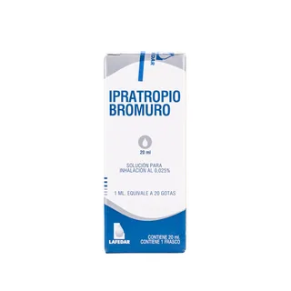 Envase de Ipratropio solucion para inhalacion 0,025% x 20 ml