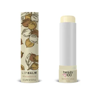 Envase de Lipbalm macadamia 3.5 gr beauty 100