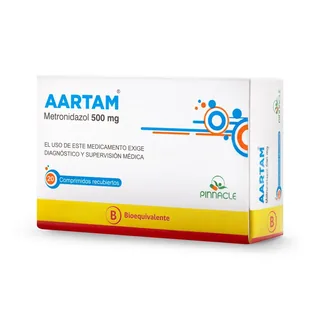 Envase de Aartam 500 mg x 20 comprimidos