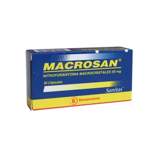 Envase de Macrosan 50 mg x 30 capsulas