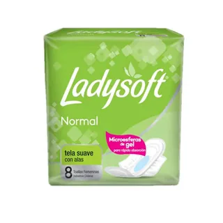 Envase de Ladysoft normal suave c/a x 8