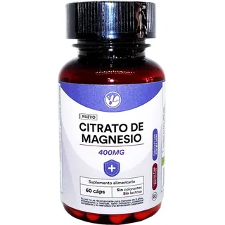 Envase de Magnesio citrato 400mg x 60 caps