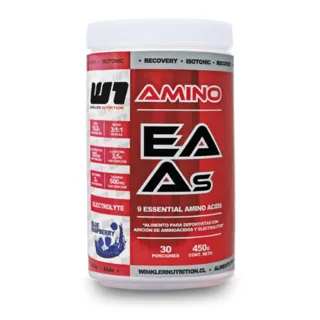 Envase de Eaas blue raspberry 450 grs.