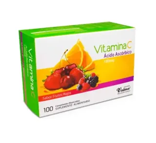 Envase de Vitamina c 100 mg x 100 valma