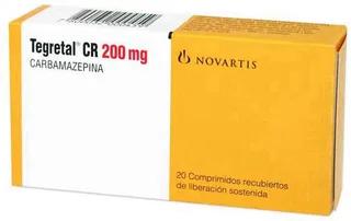 Envase de Tegretal cr 200 mg x 20 comprimidos