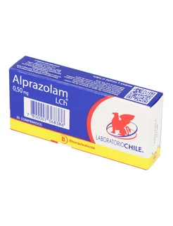Envase de Alprazolam 0.5mg x 30 comprimidos