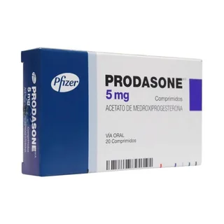 Envase de Prodasone 5 mg x 20 comprimidos