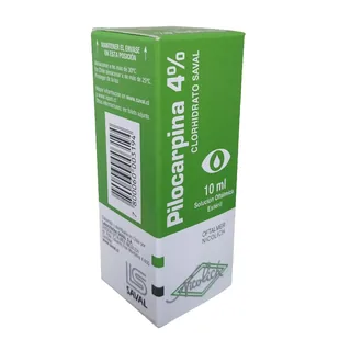 Envase de Pilocarpina solución oftálmica 4% x 10 ml