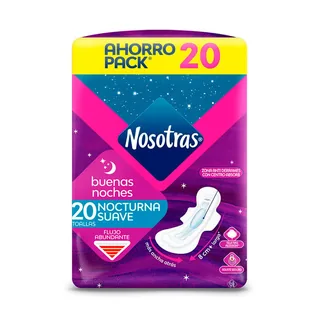 Envase de Nosotras normal c/alas x 20 un flujo regular
