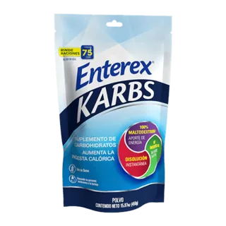 Envase de Enterex karbs bolsa X450 g polvo