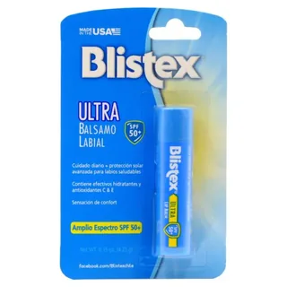 Envase de Blistex F50 ultra labial