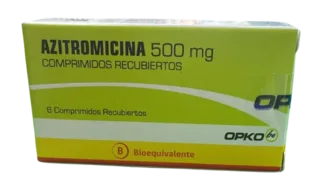 Envase de Azitromicina 500 mg x 6 comprimidos