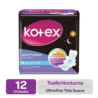 Envase de Kotex noct x 12