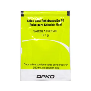 Envase de Sales de rehidratacion 60meq x 1 sobre