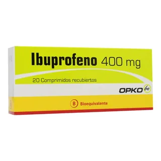 Envase de Ibuprofeno 400 mg 20 comprimidos opko
