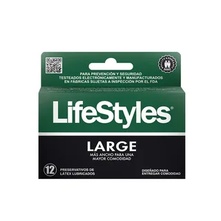 Envase de Lifestyles large X12 preser mas ancho