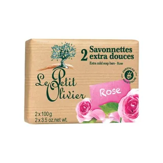 Envase de Jabon barra rosa extra suave 100g x 2 le petit oliviere
