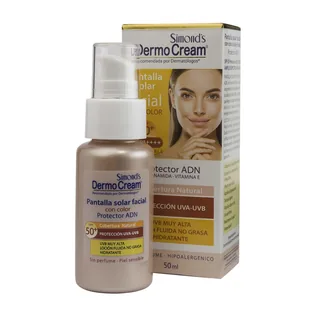 Envase de Dermocream spf50+ pantalla facial SPF 50+