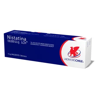 Envase de Nistatina 100.000 UI x 15 gr unguento