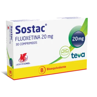 Envase de Sostac 20 mg x 30 comprimidos