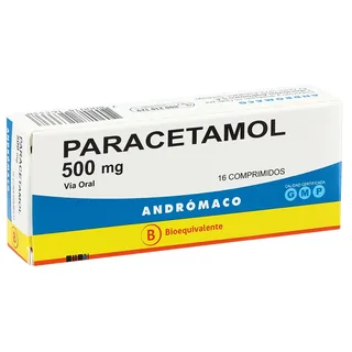 Envase de Paracetamol 500 mg x 16 comprimidos