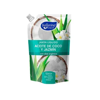 Envase de Jabon liquido glicerina ballerina x 750 ml aceite de coco y jazmin