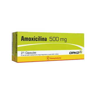 Envase de Amoxicilina 500 mg x 21 capsulas