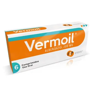Envase de Vermoil 200 mg x 6 comprimidos