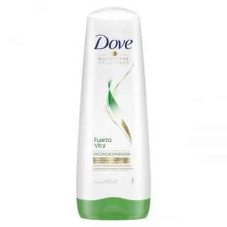 Envase de Dove acondicionador largas fortalecidas + biotina x 400 ml